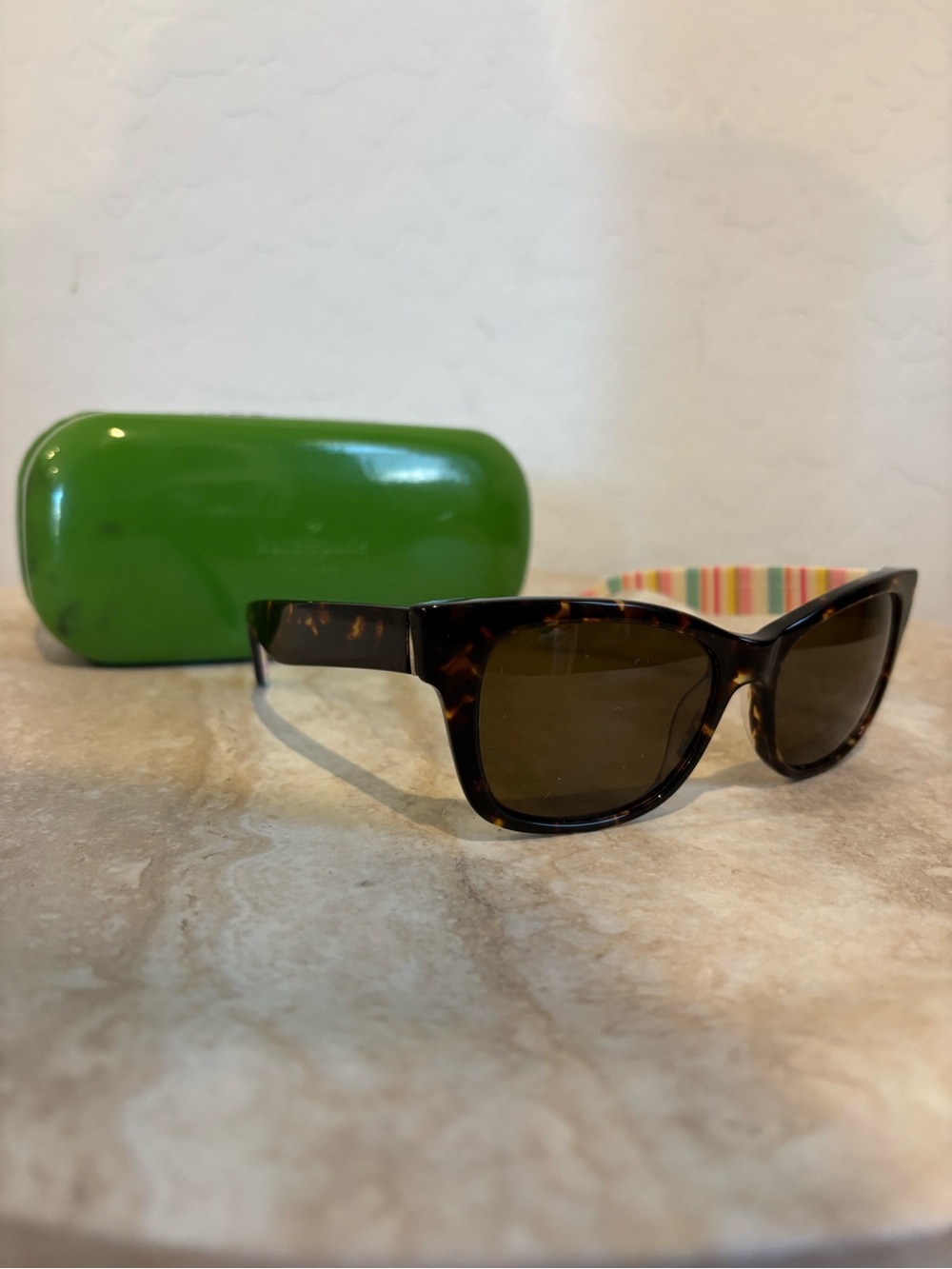 Kate Spade Alora/P/S Tortoiseshell Cat-Eye Polarized Sunglasses